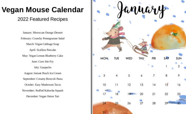Sample of Recipes and January
